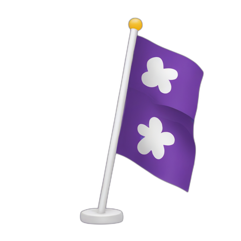 purple and white flag emoji