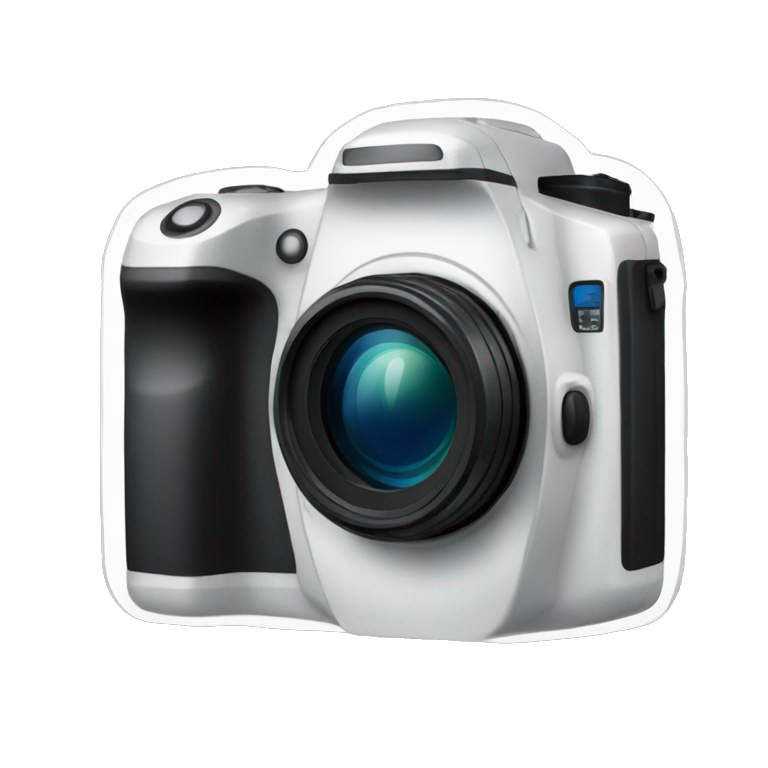 a digital camera with a big objective emoji