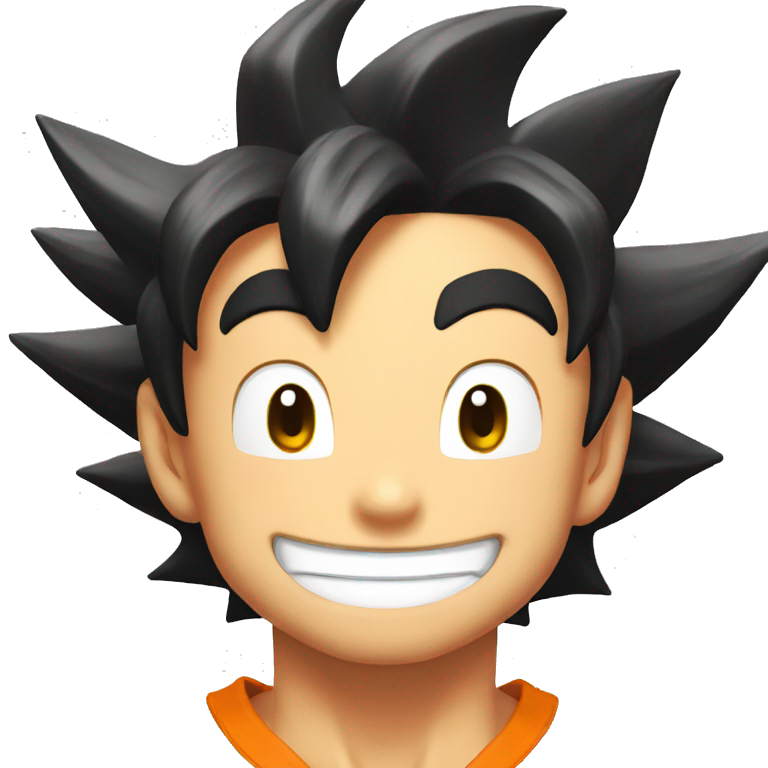 Goku smiling happily  emoji