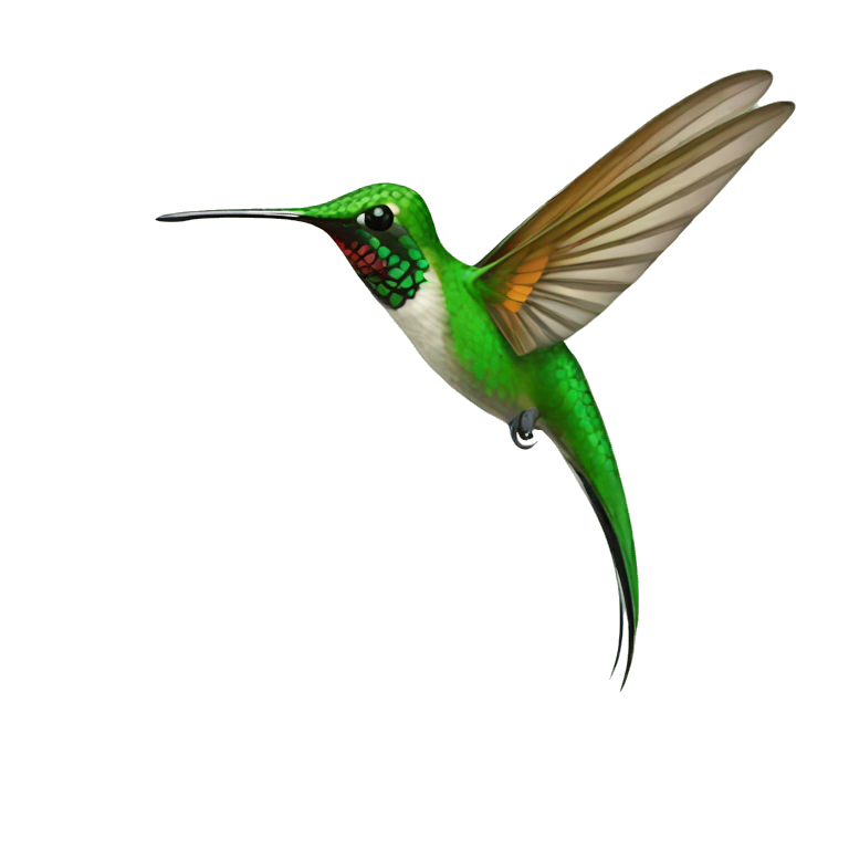 long tailed hummingbird emoji