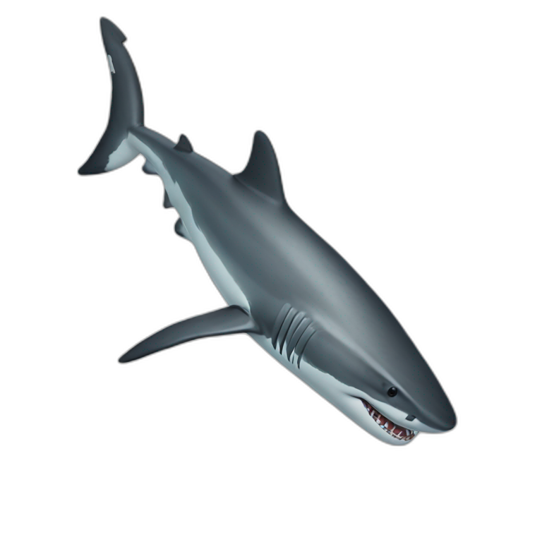 Realistic Shark from above emoji