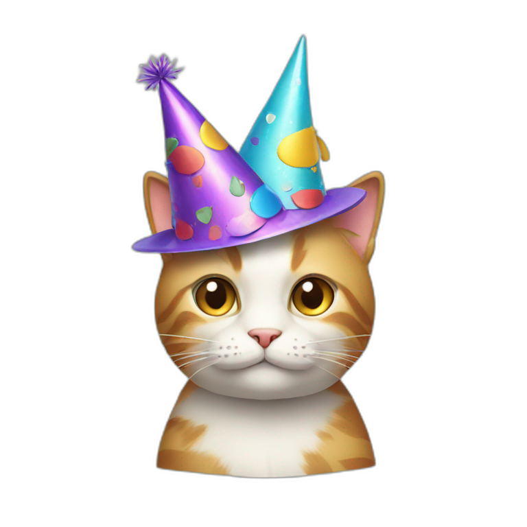 cat with party hat emoji