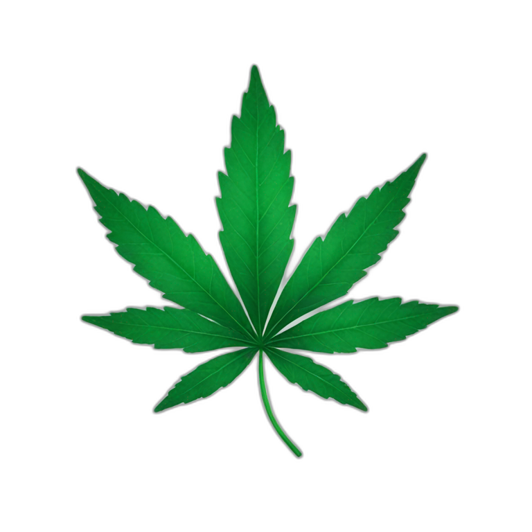 Green weed leaf emoji