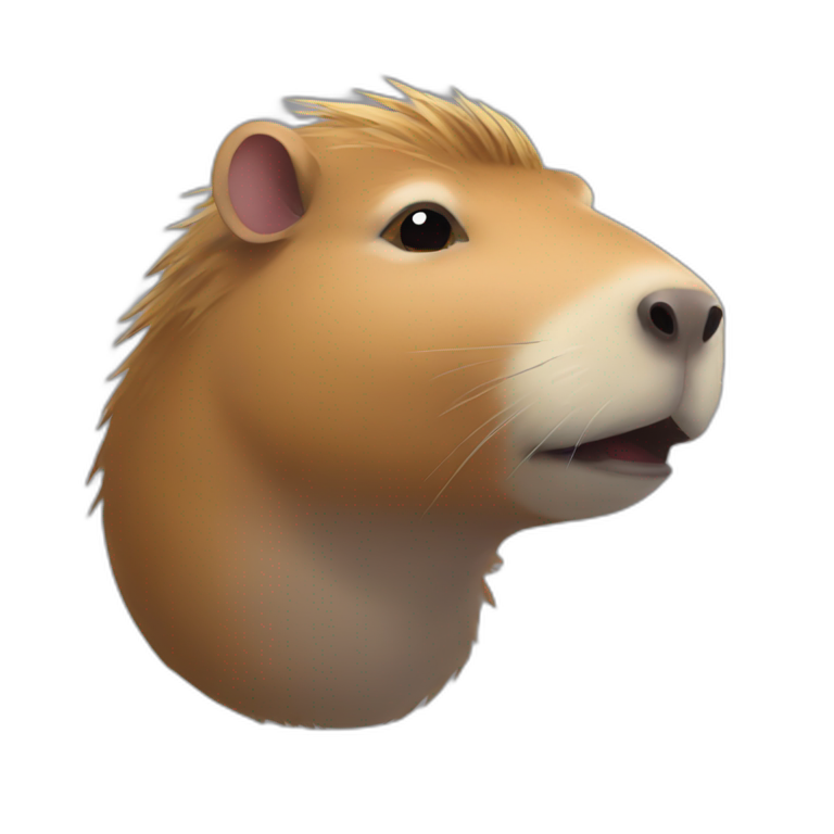 capybara as sonic emoji