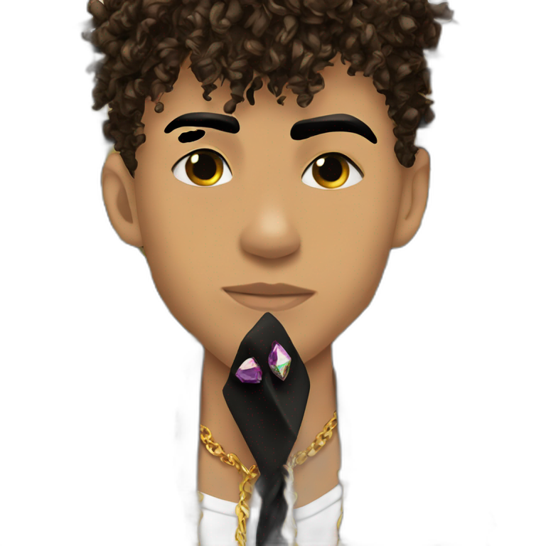 mysterious boy with earrings emoji