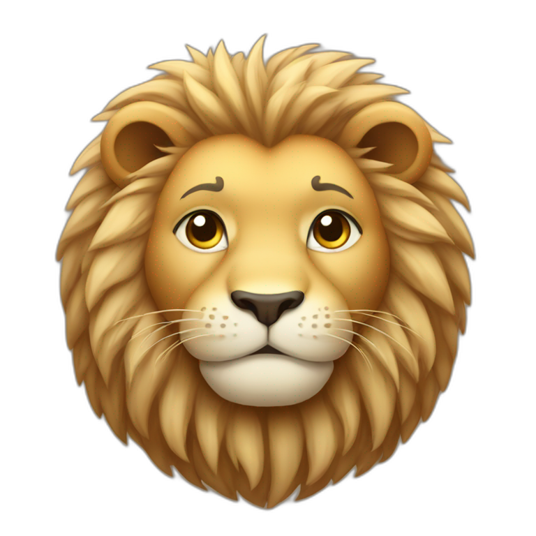 Cute little chubby Lion  emoji