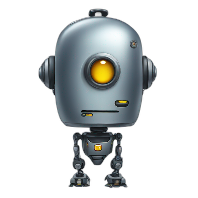 a funny robot emoji