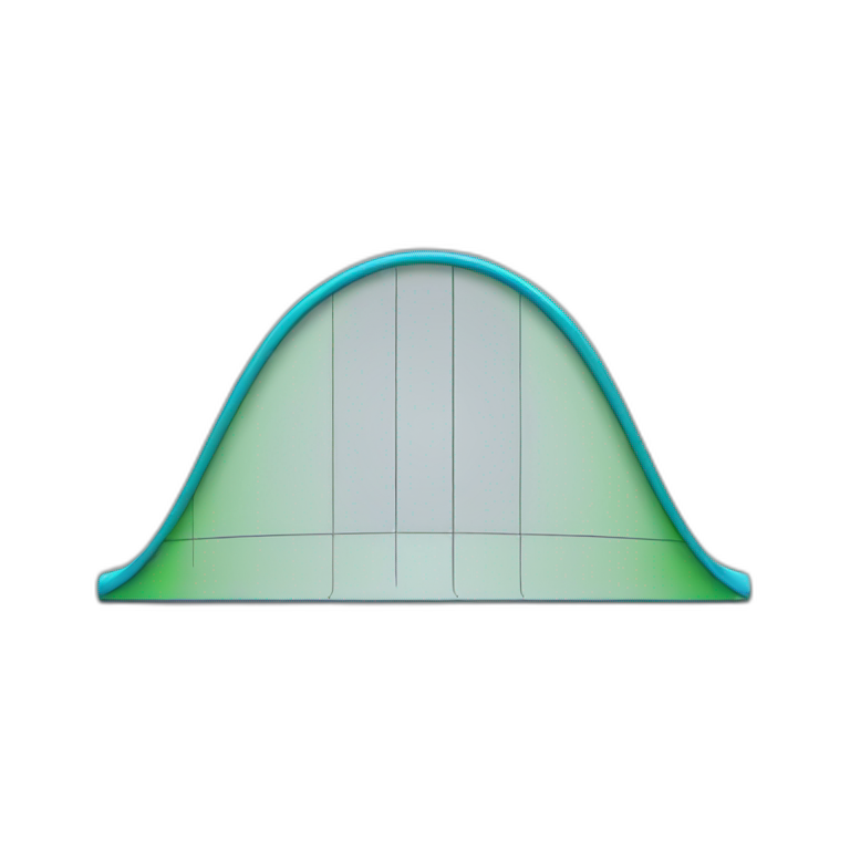 Gauss bell curve emoji