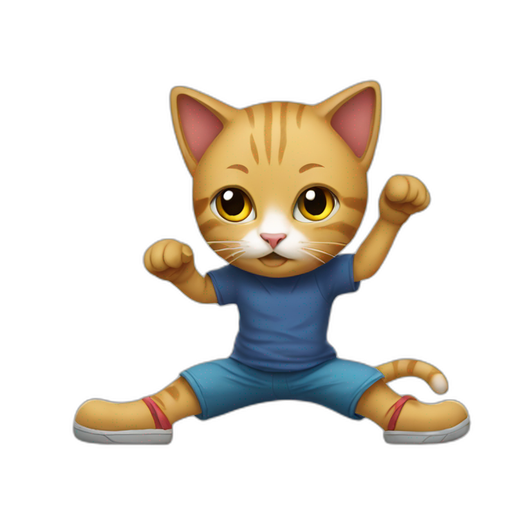Cat-Breakdance emoji