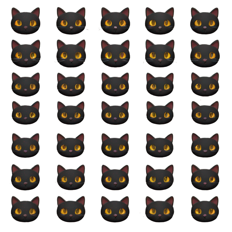 Black cat and orange cat  emoji