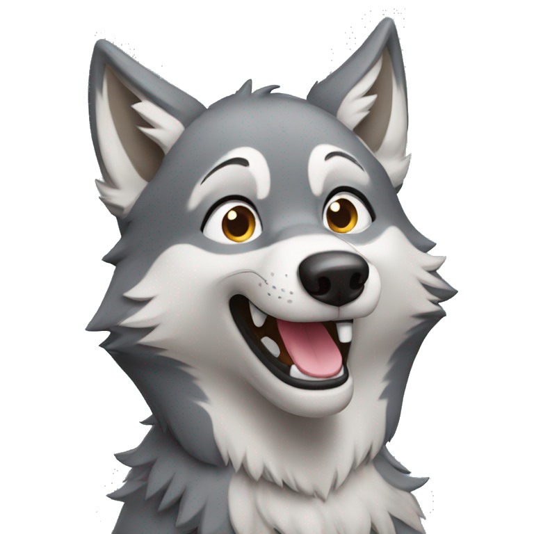 happy wolf emoji