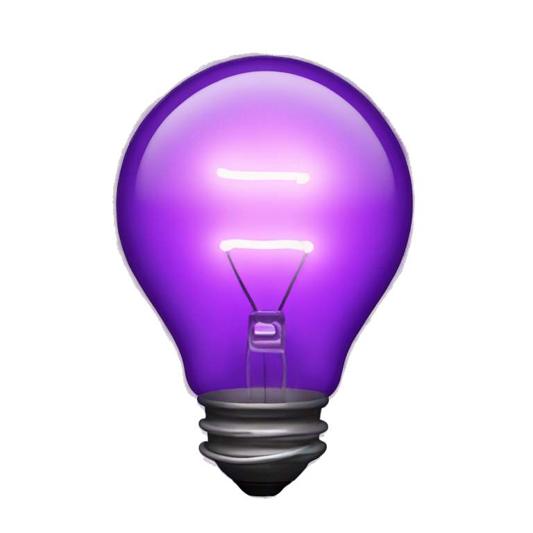 neon purple light bulb emoji