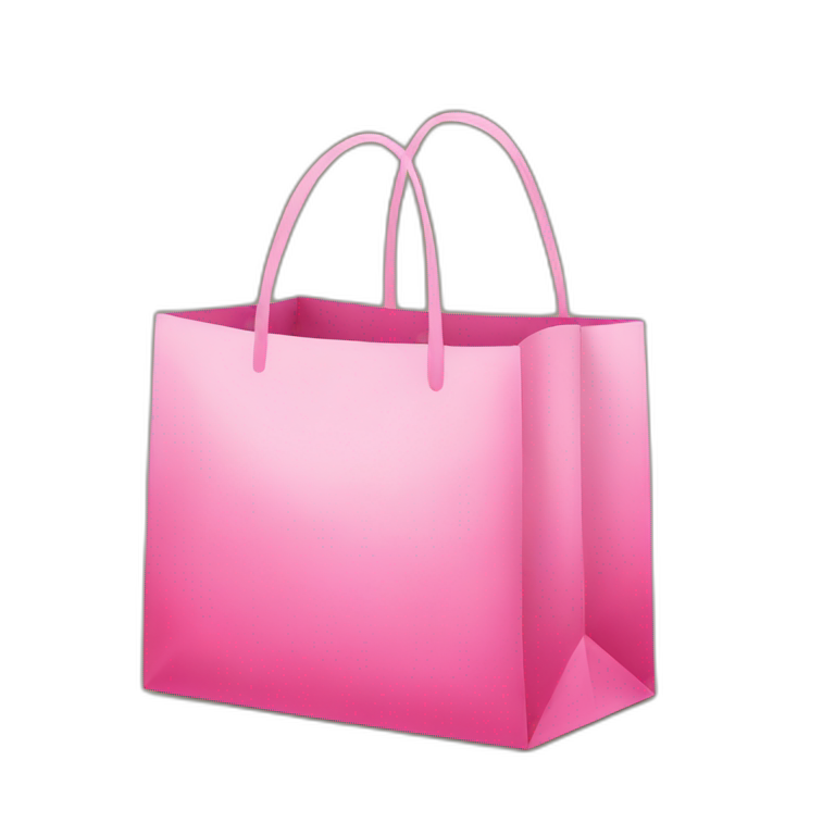 pink shopping bag emoji