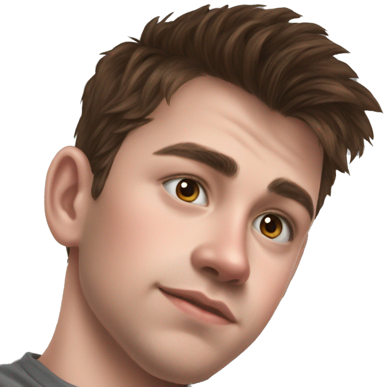 "serene young man portrait" emoji