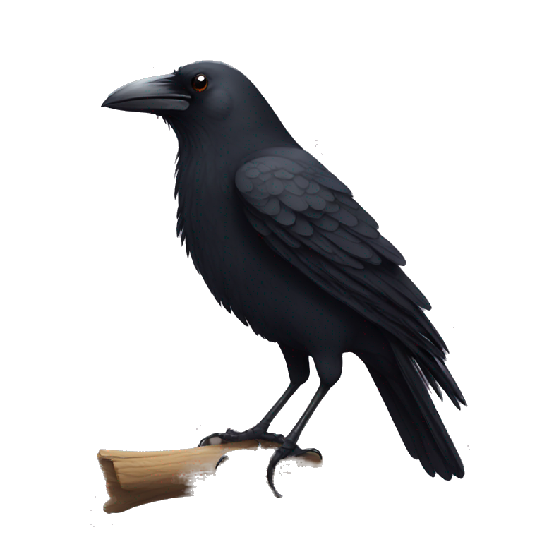 Adorable crow emoji