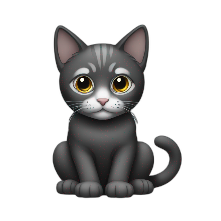 Cat black and Grey emoji