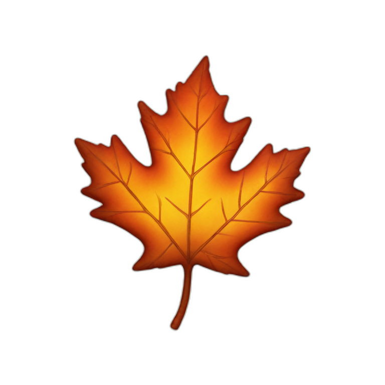 maple leaf burning emoji