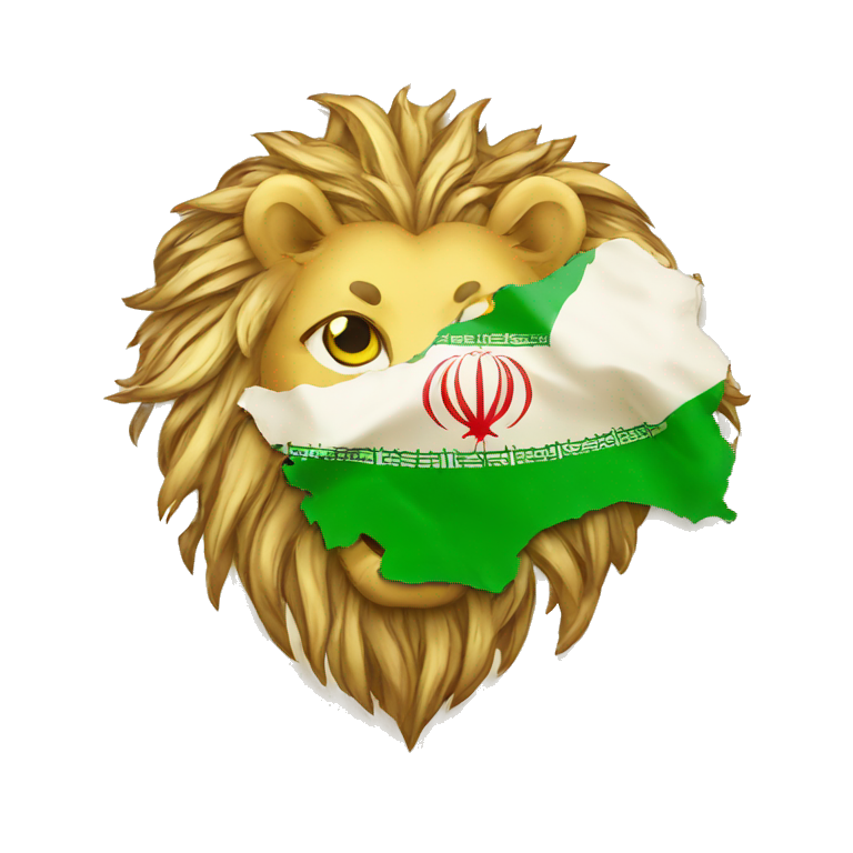 Iran lion and sun emoji