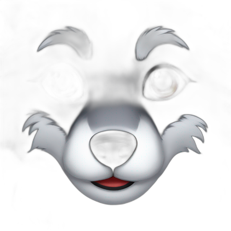  Wolf black fur girl red eyes emoji