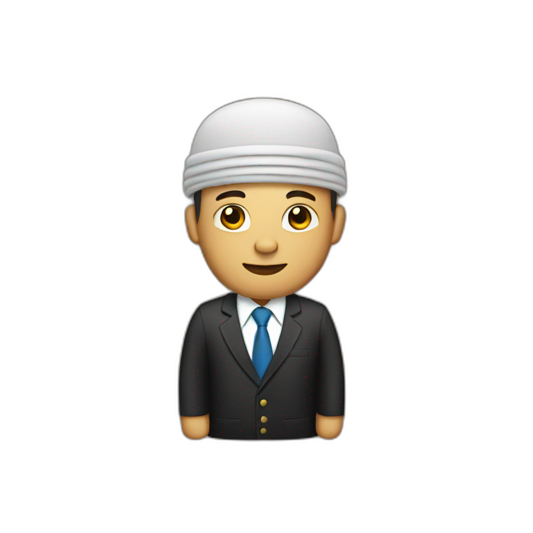 businessman wearing kufi emoji
