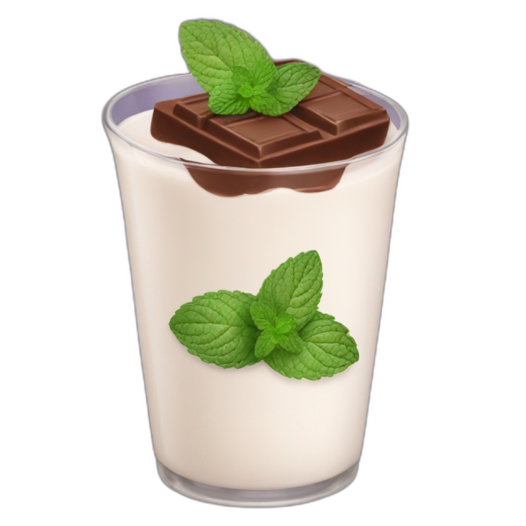 chocolate mint milk emoji