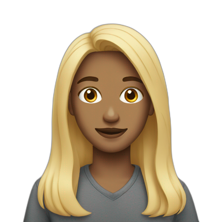 mixed race man and blonde woman emoji