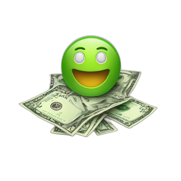 mail app icon with dollar notes emoji