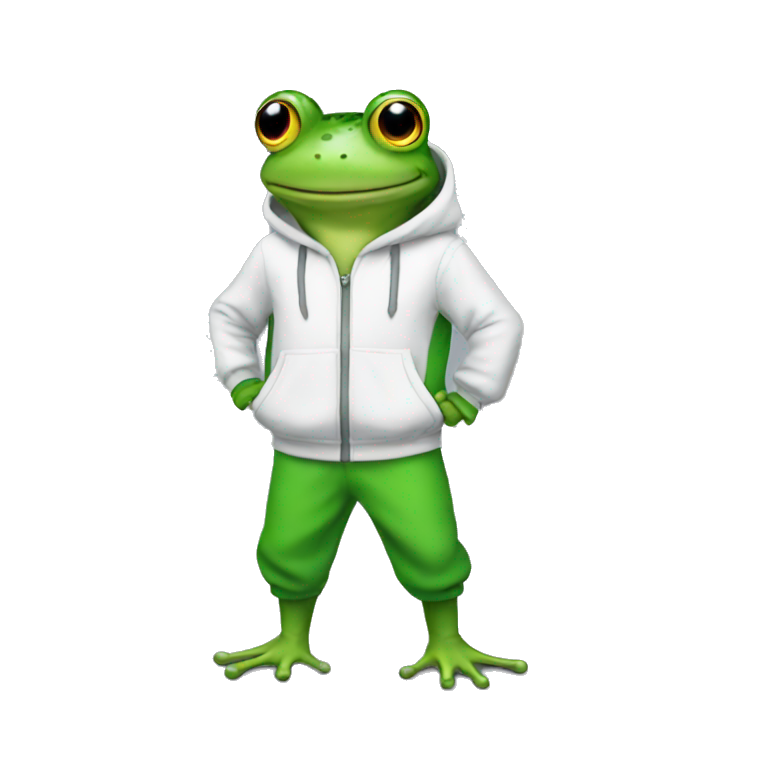 frog wearing tracksuit emoji