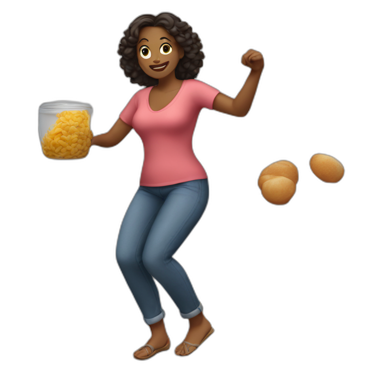 aryan mom dancing for food emoji