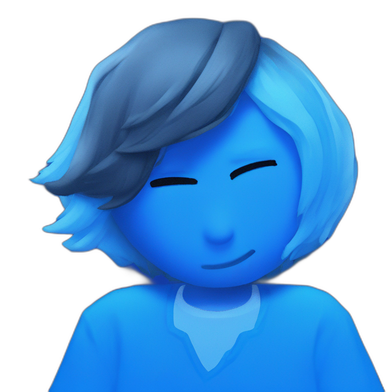 serene blue animal heart emoji