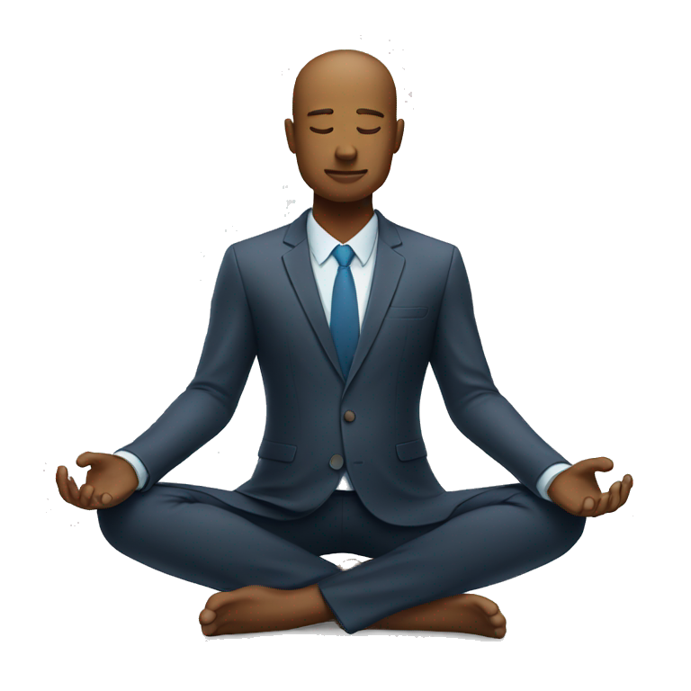 businessman meditating emoji