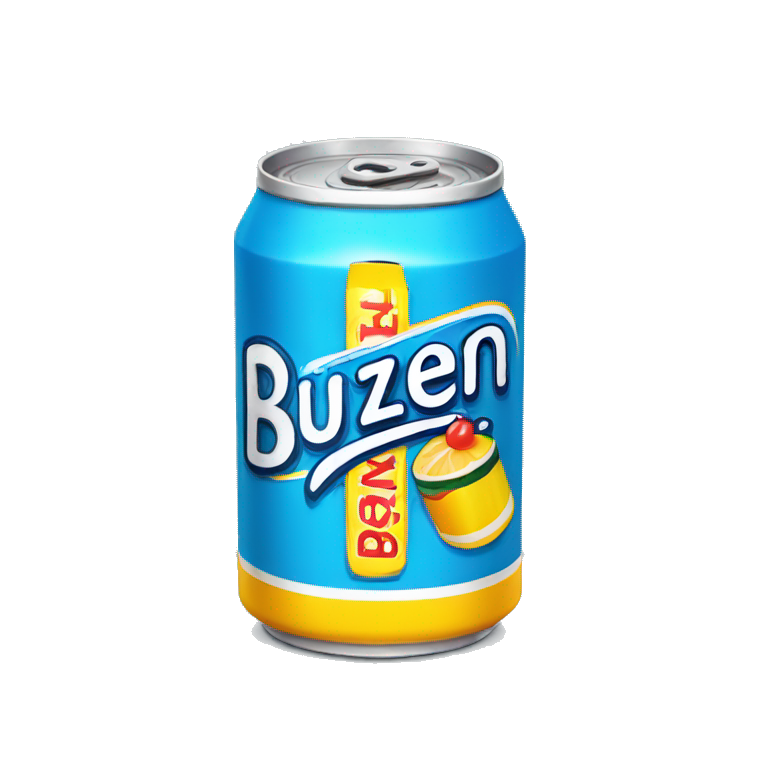 soda can with the word buzzen on it emoji