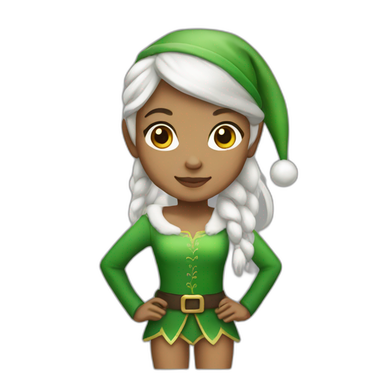 Light skin girl elf emoji
