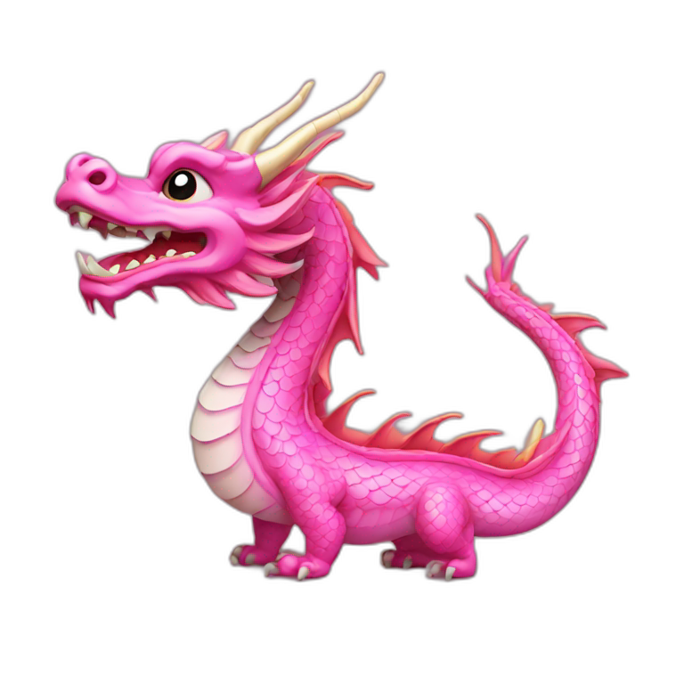 Pink chinese dragon  emoji