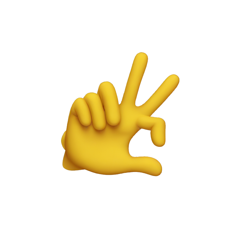 yellow hands are clinging emoji