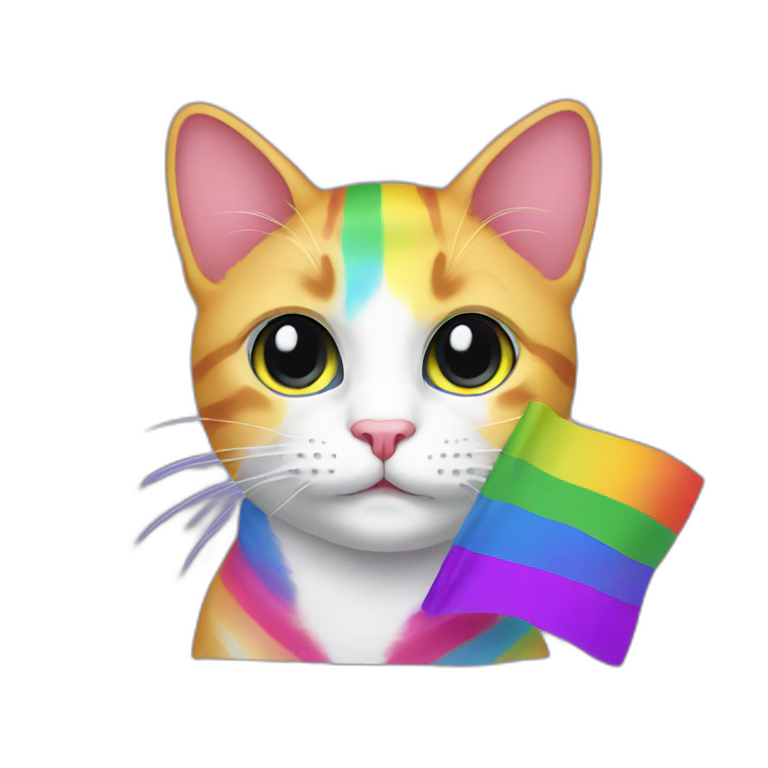 LGBT flag cat emoji