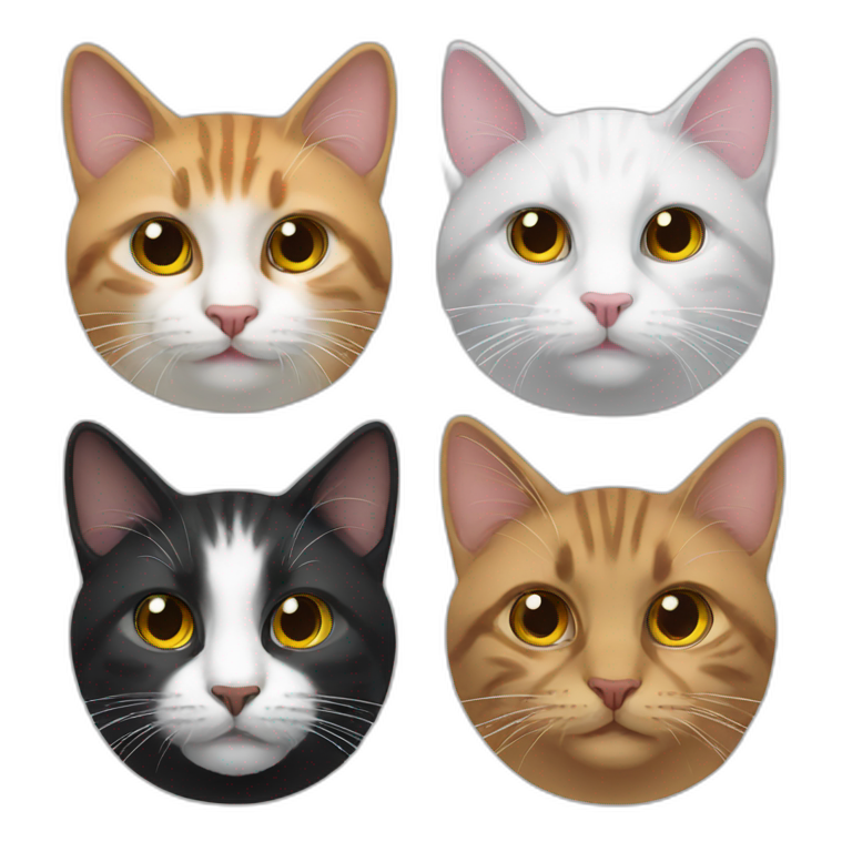 3 cats emoji