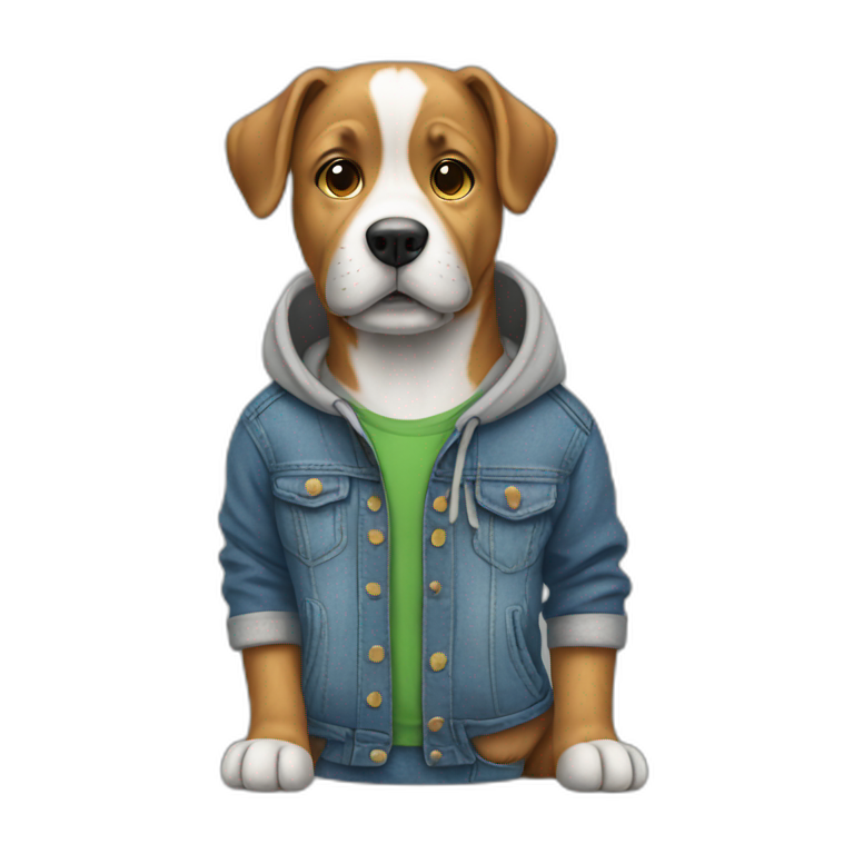 Dog wearing jeans best sale