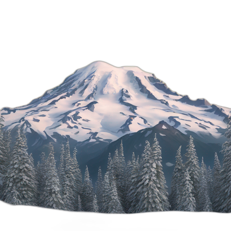 Snowy-mountain-mt-mount-rainier emoji