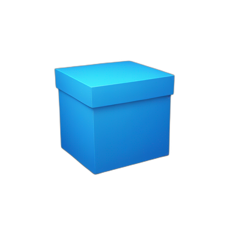 3d box blue emoji