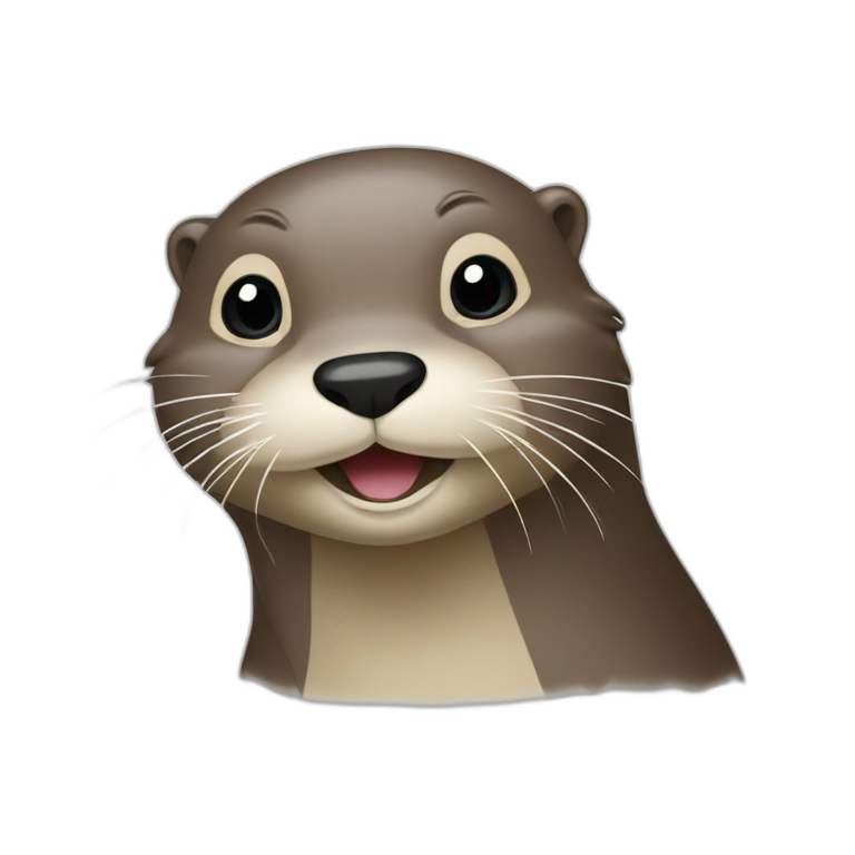 Otter saying « debout » in speech bubble emoji