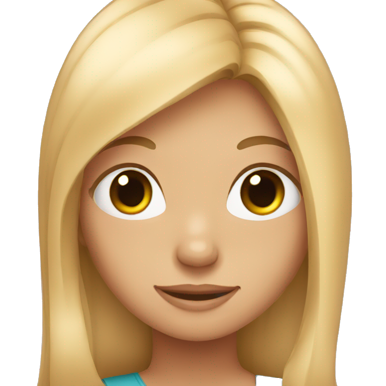 Girl with long hair over her shoulder  emoji