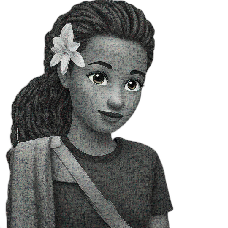 young girl smiling outdoors emoji