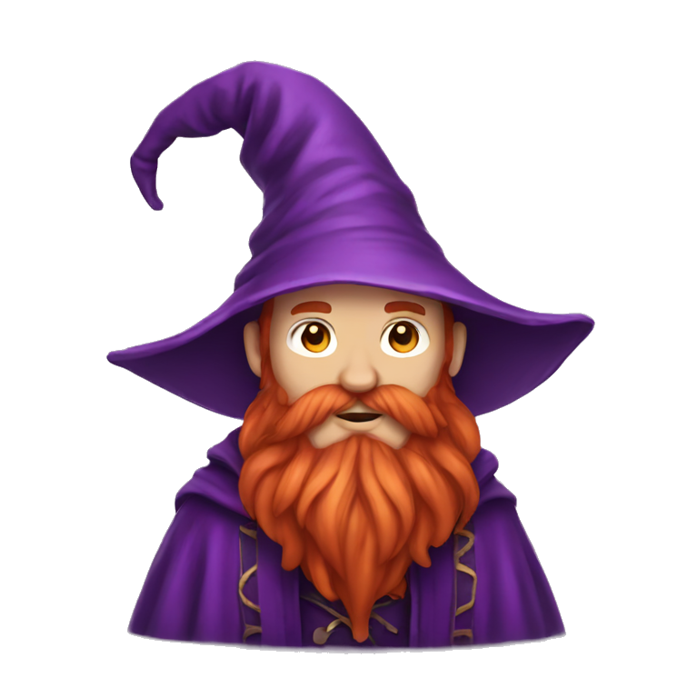 redbearded wizard purple clothes emoji