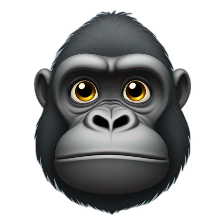 Sad gorila emoji