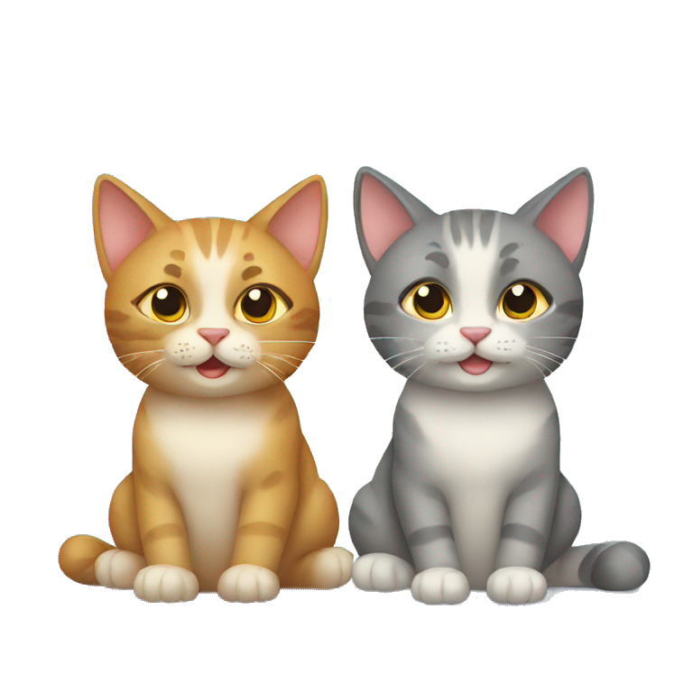 Two cats emoji