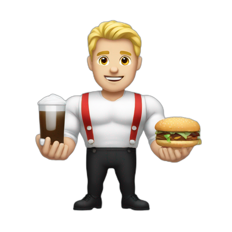 Strongman Waiter  emoji