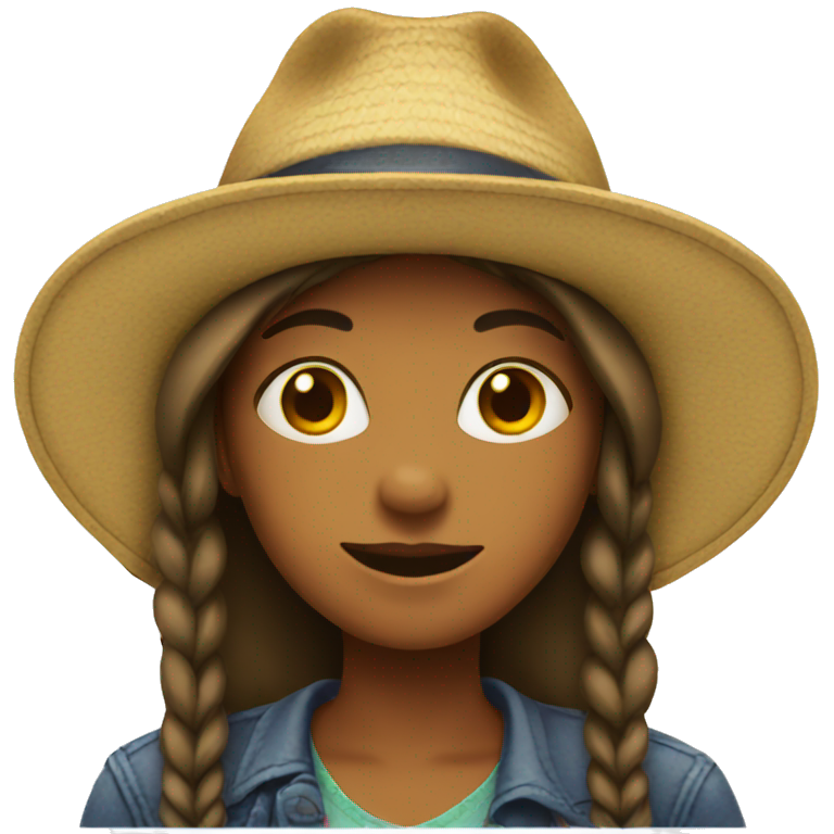 Girl wearing a hat emoji