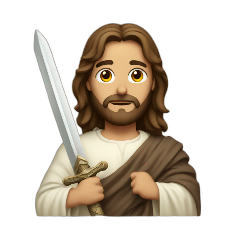 jesus and sword emoji