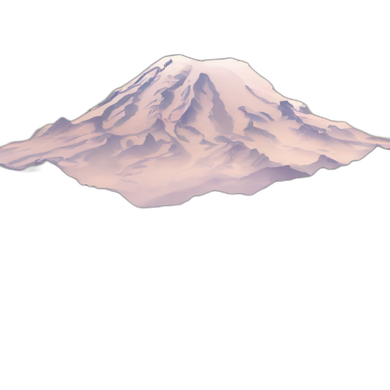 Mount rainier, mountain landscape emoji